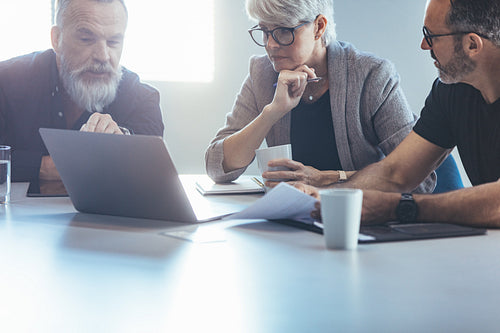 Business team of meeting around a table