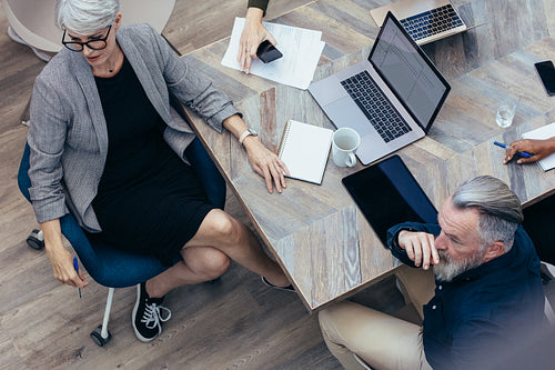 Business team during a presentation