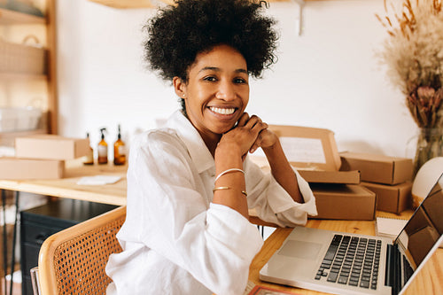 Jewelry online business owner in studio