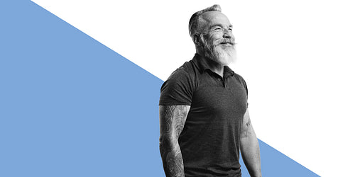 Smiling senior man with a beard