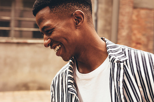 Smiling african man