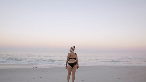 Woman enjoying vacation on the beach