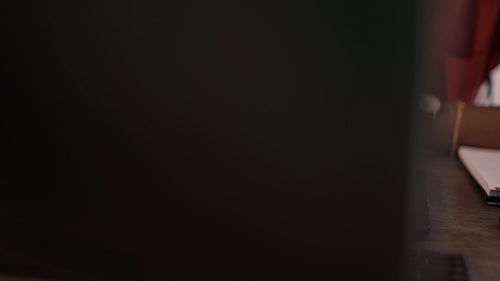 Young graphic designer drawing on a digital tablet