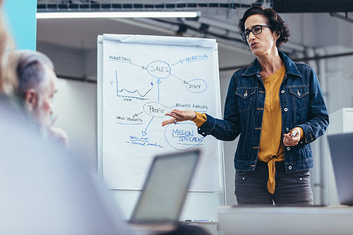 Business people during presentation in conference room