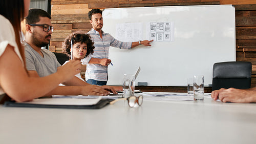 African woman in a business presentation