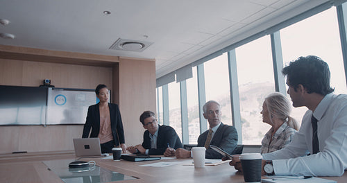 Business people brainstorming in the meeting