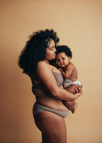 African American woman and baby