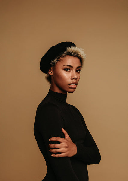 Portrait of fashionable african american woman