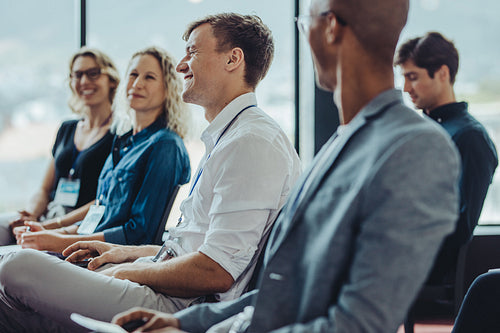 Group of multi-ethnic businesspeople in a seminar