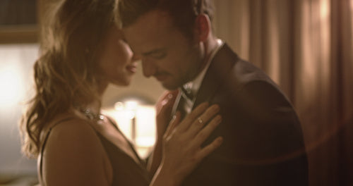 Couple dancing sensually at a party