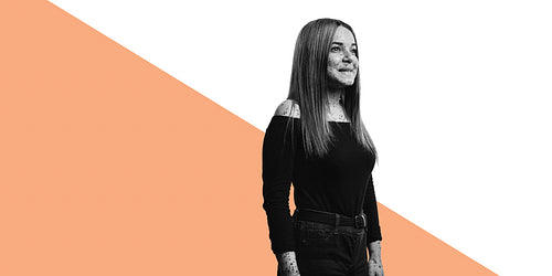 Woman with freckles on body