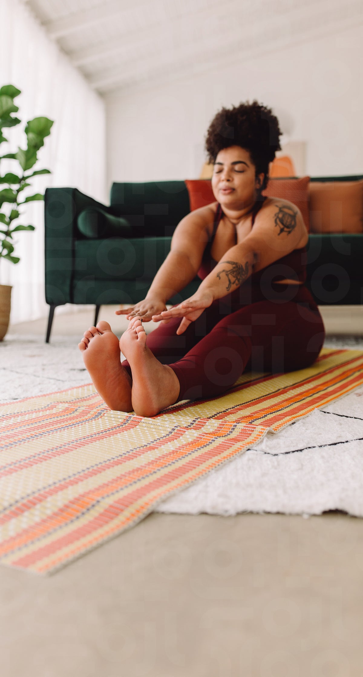 Body positive woman exercising at home – Jacob Lund Photography Store ...