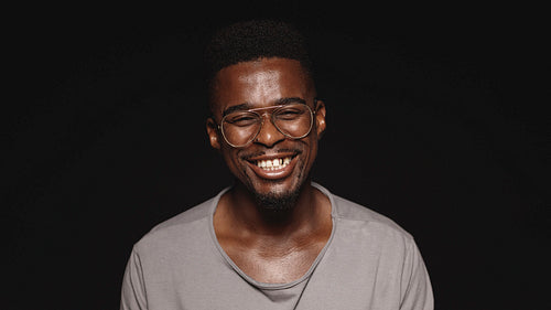 Portrait of a happy african man