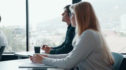 Business people at a leadership conference