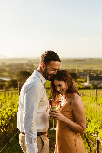 Couple spending romantic moments together