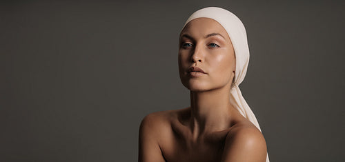 Natural beauty looking away