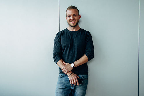 Portrait of a confident businessman in casuals