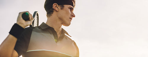 Portrait of tennis player