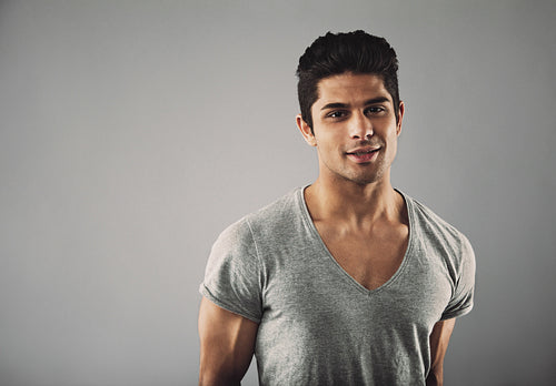 handsome young male fashion model