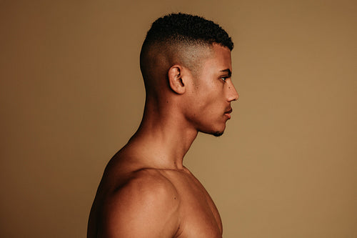 Close up of african american man