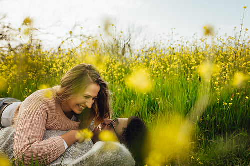 Loving couple spending beautiful time together