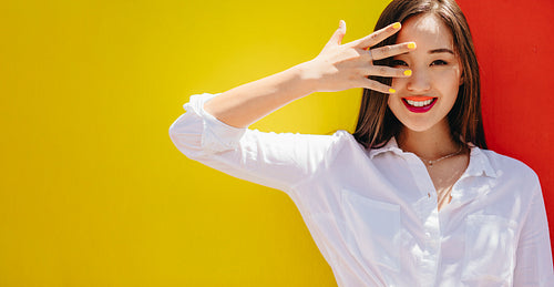 Portrait of a glamorous asian woman