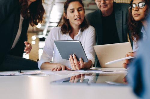 Business team discussion over new project