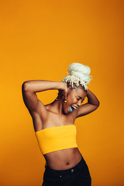 African american woman enjoying dancing