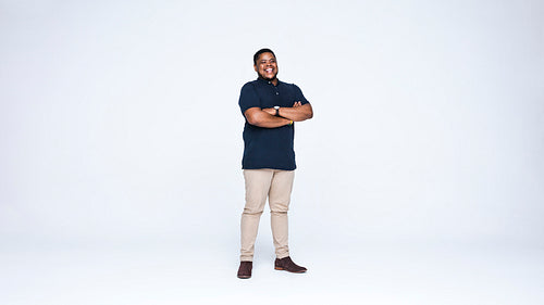African american man standing with arms crossed
