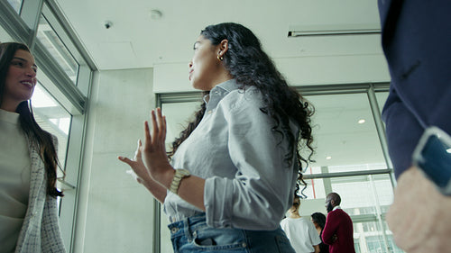 Business people having an engaging discussion