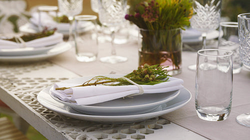 Table set for the dinner party