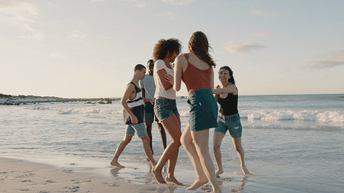 Friends enjoying a beach vacation