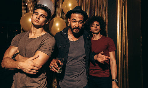 Stylish group of men at pub