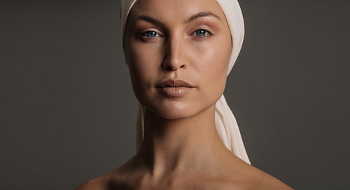 Beautiful woman with fresh clean skin