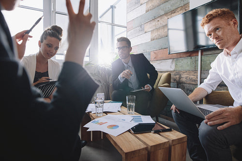 Young business people in a meeting at office
