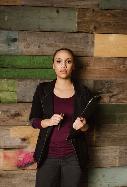 Portrait of determined young business woman