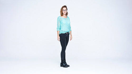 Young business woman standing