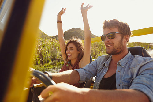 Friends going on road trip