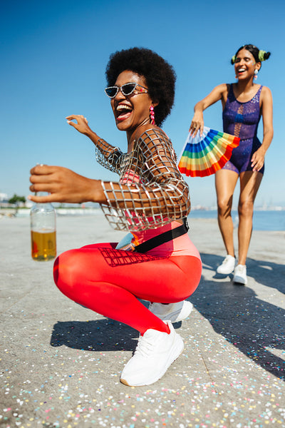 Celebrating carnival on the beach
