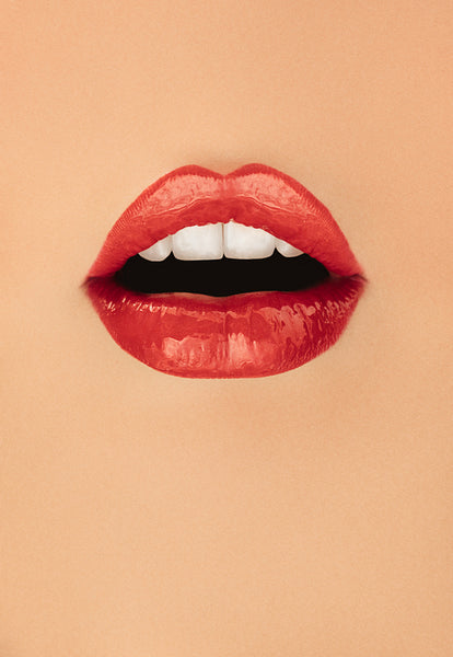 Poster of woman with red lipstick