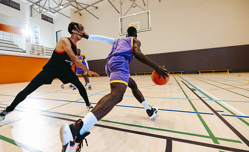 Fast break fury: Guard speeds up the floor