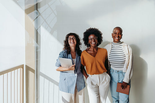 Successful diverse team of young business people in a modern office