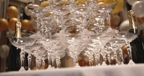 Pyramid of Champagne glasses