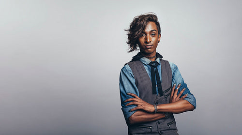African man in fashionable hairstyle