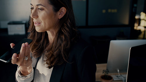 Businesswoman in conversation over a phone call