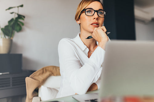 Woman at work in office
