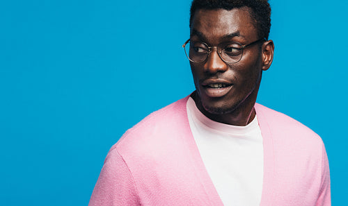 Smart young african man