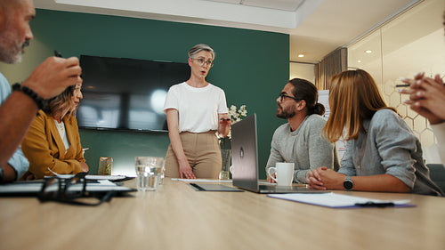 Creative project planning: Business team having a meeting in a boardroom