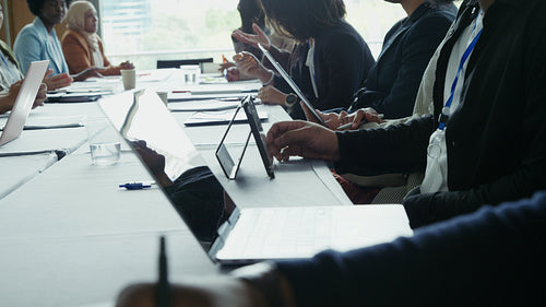 People attending a business conference