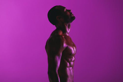 Portrait of a fit muscular man